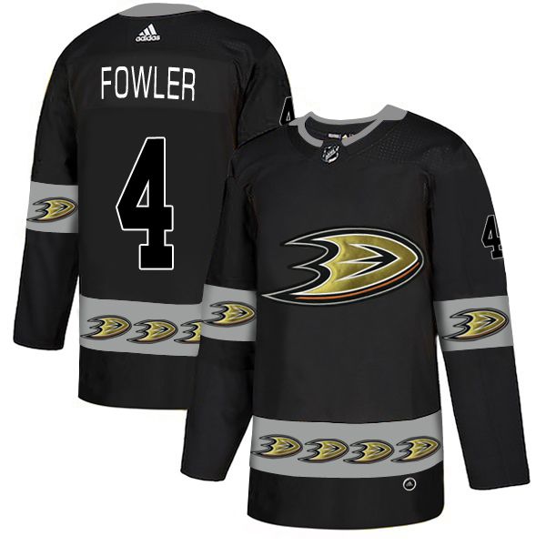 Men Anaheim Ducks #4 Fowler Black Adidas Fashion NHL Jersey->anaheim ducks->NHL Jersey